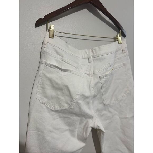 NWT New Madewell 90's Straight Crop Jeans Ivory Lighthouse Raw Hem Size 31 Women - Picture 9 of 13